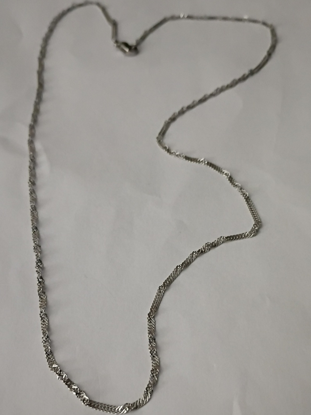 Men's Sterling-Look Twisted Rope Necklace - Silver Finish